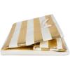 imageDII Durable Woven Striped Storage Bin Collapsible with Soft Rope Handles Reinforced with Metal Grommets Medium 15x10x12 PinkGold