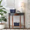imageDII Farmhouse Chicken Wire Storage Baskets with Liner Medium Antique Black ampamp White Gingham Check 11x788x7quot 2 PieceRustic French Blue