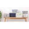 imageDII Farmhouse Chicken Wire Storage Baskets with Liner Medium Antique Black ampamp White Gingham Check 11x788x7quot 2 PieceRustic Stone Gingham Check