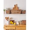 imageDII Hyacinth Collection Storage Baskets Large Set Assorted Sizes Natural 5 PieceDark Brown