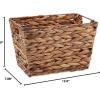 imageDII Hyacinth Collection Storage Baskets Large Set Assorted Sizes Natural 5 PieceDark Brown