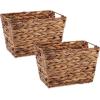 imageDII Hyacinth Collection Storage Baskets Large Set Assorted Sizes Natural 5 PieceDark Brown