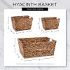 imageDII Hyacinth Collection Storage Baskets Large Set Assorted Sizes Natural 5 PieceGray Wash
