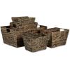 imageDII Hyacinth Collection Storage Baskets Large Set Assorted Sizes Natural 5 PieceGray Wash