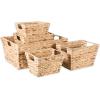 imageDII Hyacinth Collection Storage Baskets Large Set Assorted Sizes Natural 5 PieceNatural