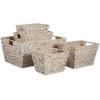 imageDII Hyacinth Collection Storage Baskets Large Set Assorted Sizes Natural 5 PieceWhite Wash