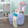 imageDII Keeping Score Stripes Print Large Bean Bag Chair Cover for Kids ampamp Stuffed Animal Storage Bright Blue One SizeBright Blue