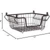 imageDII Metal Wire Mesh Stackable Utility Storage Bin Medium Rectangle 13x11x9 Cool GrayBlack
