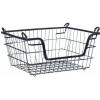 imageDII Metal Wire Mesh Stackable Utility Storage Bin Medium Rectangle 13x11x9 Cool GrayBlack