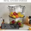 imageDII Metal Wire Mesh Stackable Utility Storage Bin Medium Rectangle 13x11x9 Cool GrayBlack