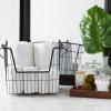 imageDII Metal Wire Mesh Stackable Utility Storage Bin Medium Rectangle 13x11x9 Cool GrayBlack