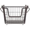 imageDII Metal Wire Mesh Stackable Utility Storage Bin Medium Rectangle 13x11x9 Cool GrayBlack