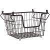 imageDII Metal Wire Mesh Stackable Utility Storage Bin Medium Rectangle 13x11x9 Cool GrayBlack