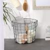 imageDII Metal Wire Mesh Stackable Utility Storage Bin Medium Rectangle 13x11x9 Cool GrayBlack