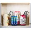 imageDII Metal Wire Mesh Stackable Utility Storage Bin Medium Rectangle 13x11x9 Cool GrayBlack
