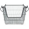 imageDII Metal Wire Mesh Stackable Utility Storage Bin Medium Rectangle 13x11x9 Cool GrayBlack