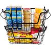 imageDII Metal Wire Mesh Stackable Utility Storage Bin Medium Rectangle 13x11x9 Cool GrayBlack