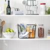 imageDII Metal Wire Mesh Stackable Utility Storage Bin Medium Rectangle 13x11x9 Cool GrayBlackGold