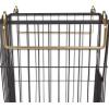 imageDII Metal Wire Mesh Stackable Utility Storage Bin Medium Rectangle 13x11x9 Cool GrayBlackGold