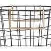imageDII Metal Wire Mesh Stackable Utility Storage Bin Medium Rectangle 13x11x9 Cool GrayBlackGold