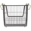 imageDII Metal Wire Mesh Stackable Utility Storage Bin Medium Rectangle 13x11x9 Cool GrayBlackGold