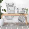 imageDII Metal Wire Mesh Stackable Utility Storage Bin Medium Rectangle 13x11x9 Cool GrayCool Gray