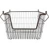 imageDII Metal Wire Mesh Stackable Utility Storage Bin Medium Rectangle 13x11x9 Cool GrayCool Gray