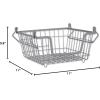 imageDII Metal Wire Mesh Stackable Utility Storage Bin Medium Rectangle 13x11x9 Cool GrayCool Gray