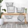 imageDII Metal Wire Mesh Stackable Utility Storage Bin Medium Rectangle 13x11x9 Cool GrayCool Gray