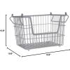 imageDII Metal Wire Mesh Stackable Utility Storage Bin Medium Rectangle 13x11x9 Cool GrayCool Gray