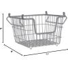 imageDII Metal Wire Mesh Stackable Utility Storage Bin Medium Rectangle 13x11x9 Cool GrayCool Gray
