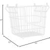 imageDII Metal Wire Mesh Stackable Utility Storage Bin Medium Rectangle 13x11x9 Cool GrayWhite