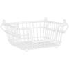 imageDII Metal Wire Mesh Stackable Utility Storage Bin Medium Rectangle 13x11x9 Cool GrayWhite