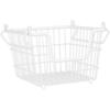 imageDII Metal Wire Mesh Stackable Utility Storage Bin Medium Rectangle 13x11x9 Cool GrayWhite