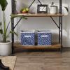 imageDII Non Woven Polyester Storage Bin Polka Dot White ampamp Gold Small Set of 2French Blue  White