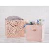 imageDII Non Woven Polyester Storage Bin Polka Dot White ampamp Gold Small Set of 2Pink  Gold