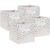 imageDII Non Woven Polyester Storage Bin Polka Dot White ampamp Gold Small Set of 2White  Copper