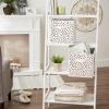 imageDII Non Woven Polyester Storage Bin Polka Dot White ampamp Gold Small Set of 2White  Gold