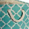 imageDII Polyester Container with Handles Lattice Storage Bin Medium Bright GreenAqua