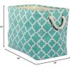 imageDII Polyester Container with Handles Lattice Storage Bin Medium Bright GreenAqua