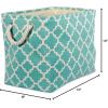 imageDII Polyester Container with Handles Lattice Storage Bin Medium Bright GreenAqua