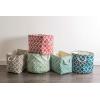 imageDII Polyester Container with Handles Lattice Storage Bin Medium Bright GreenAqua