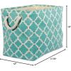imageDII Polyester Container with Handles Lattice Storage Bin Medium Bright GreenAqua