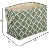 imageDII Polyester Container with Handles Lattice Storage Bin Medium Bright GreenArtichoke