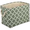 imageDII Polyester Container with Handles Lattice Storage Bin Medium Bright GreenArtichoke