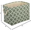 imageDII Polyester Container with Handles Lattice Storage Bin Medium Bright GreenArtichoke