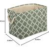imageDII Polyester Container with Handles Lattice Storage Bin Medium Bright GreenArtichoke
