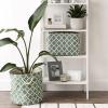 imageDII Polyester Container with Handles Lattice Storage Bin Medium Bright GreenArtichoke
