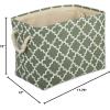imageDII Polyester Container with Handles Lattice Storage Bin Medium Bright GreenArtichoke