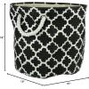 imageDII Polyester Container with Handles Lattice Storage Bin Medium Bright GreenBlack